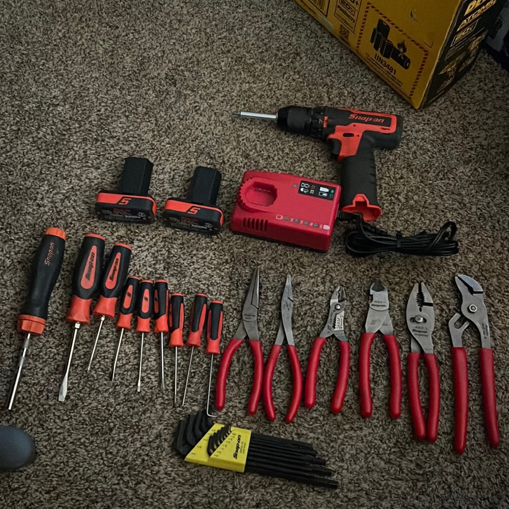 lifetime warranty on their tools I believe, drill and hand tools are snap on